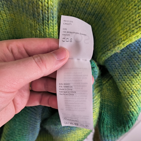 COS Green Ombre Striped Turtleneck Sweater - Picture 4 of 7